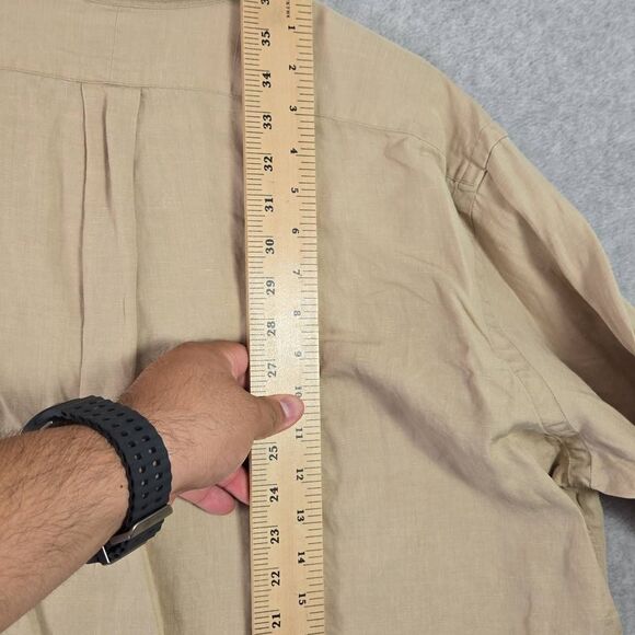 Polo Ralph Lauren Shirt Mens XL Silk Linen Button Down Long Sleeve Polo Classic - Picture 7 of 10
